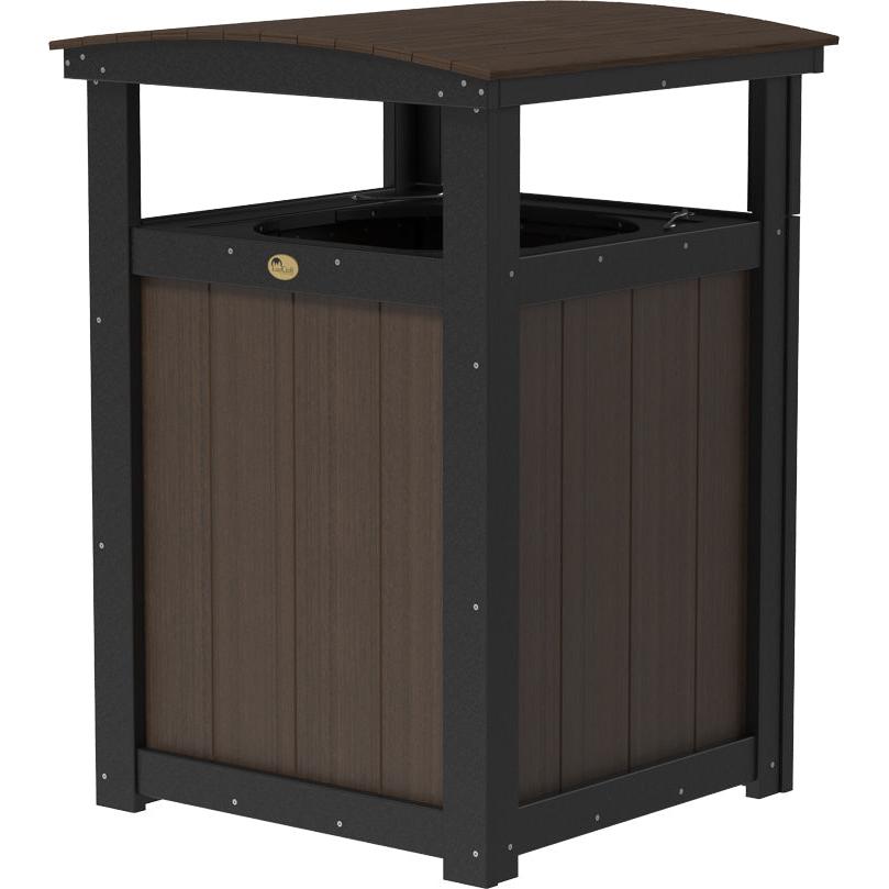 LCPTCBZWB-LuxCraft-Trash Can-Coastal Gray Black-Pangaea Patio