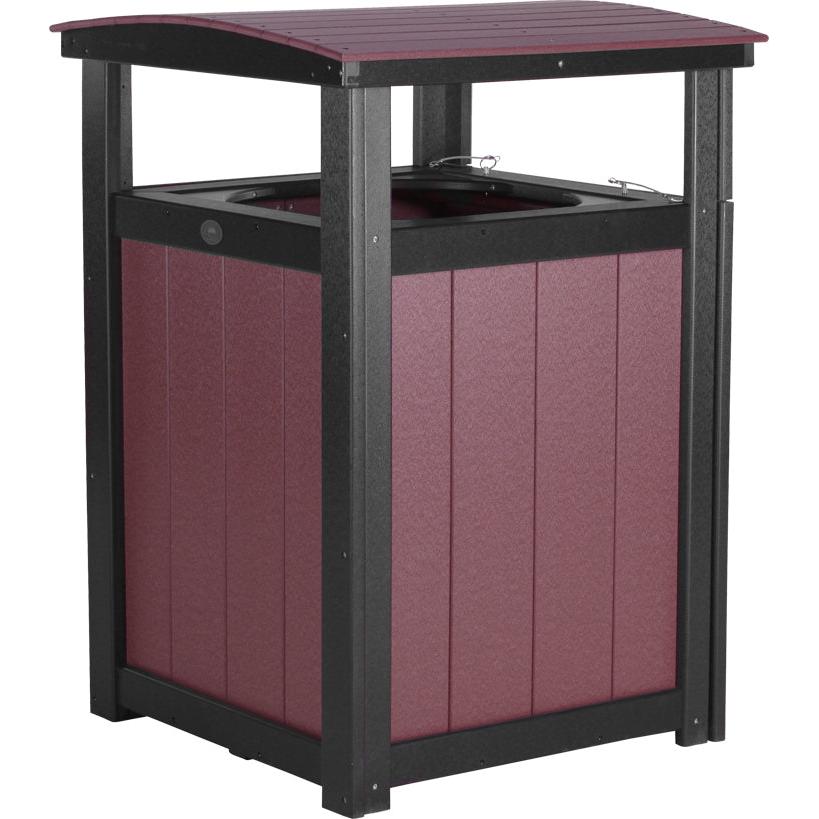 LCPTCCHB-LuxCraft-Trash Can-Cherrywood Black-Pangaea Patio