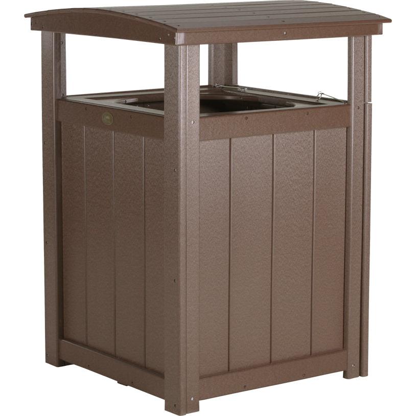 LCPTCCBR-LuxCraft-Trash Can-Chestnut Brown-Pangaea Patio
