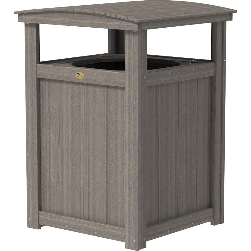 LCPTCCG-LuxCraft-Trash Can-Brazilian Walnut Black-Pangaea Patio