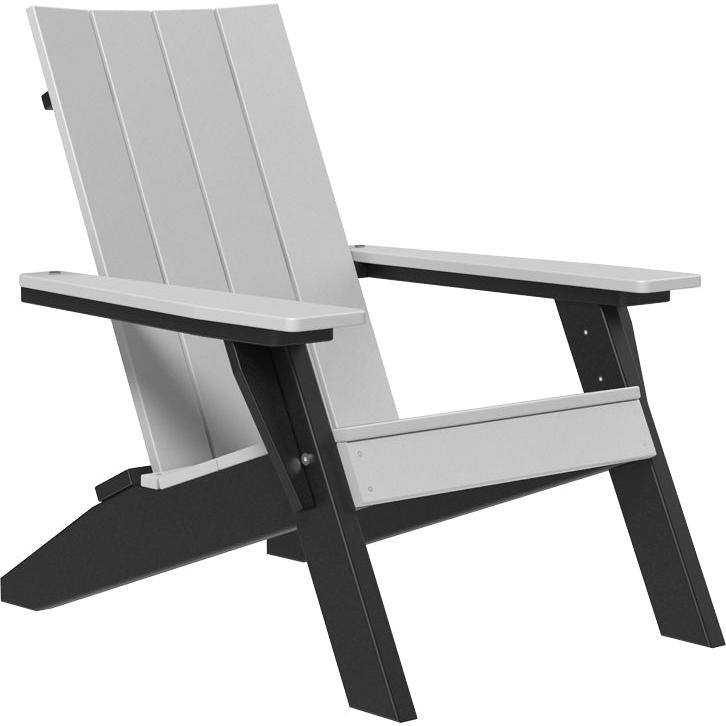 LCUACDGB-LuxCraft-Urban Adirondack Chair-Dove Gray Black-Pangaea Patio