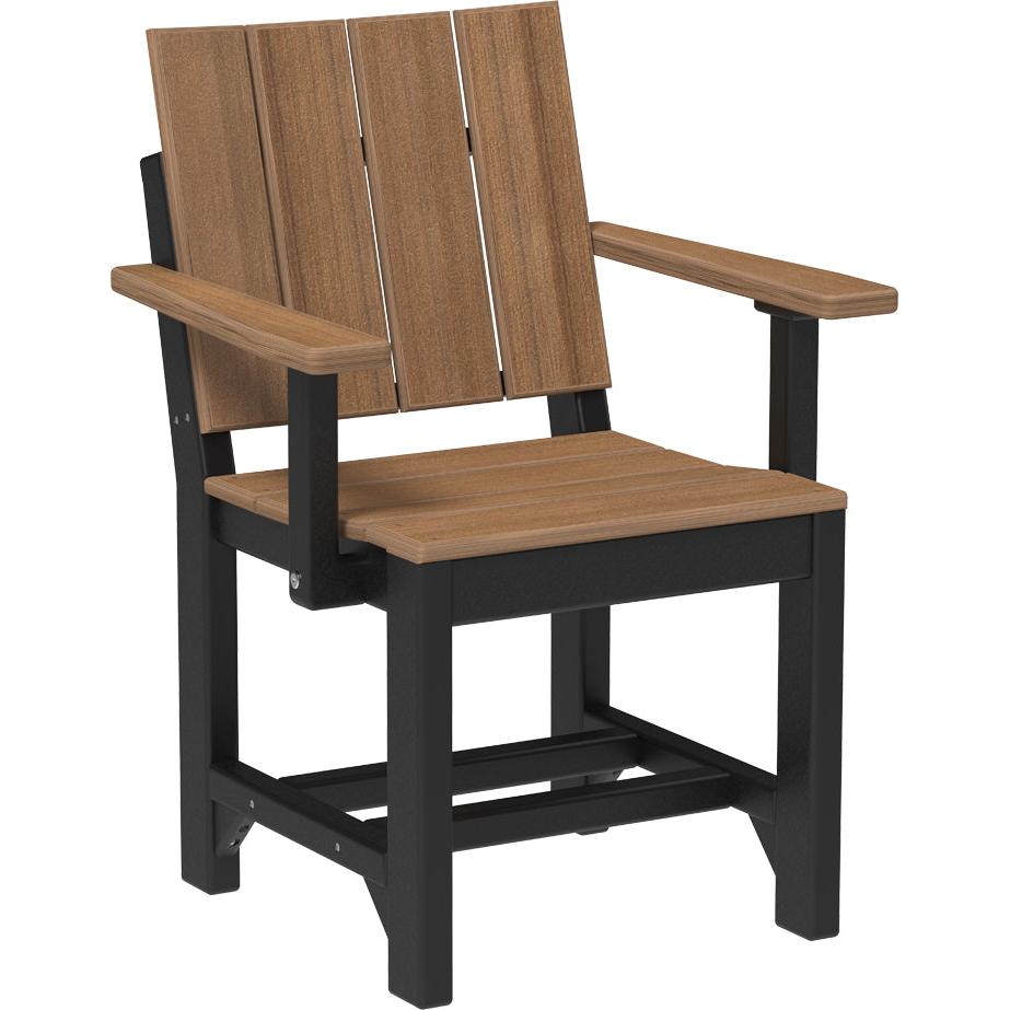 LCUARCDAM-LuxCraft-Urban Arm Chair-Dining-Antique Mahogany-Pangaea Patio