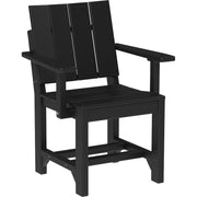 LCUARCDBK-LuxCraft-Urban Arm Chair-Dining-Black-Pangaea Patio