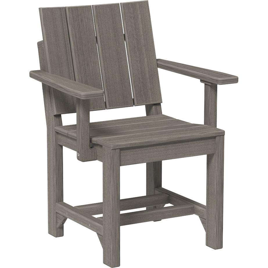 LCUARCDBZWB-LuxCraft-Urban Arm Chair-Dining-Brazilian Walnut Black-Pangaea Patio
