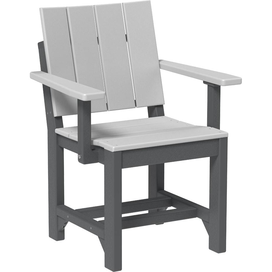 LCUARCDDGB-LuxCraft-Urban Arm Chair-Dining-Dove Gray Black-Pangaea Patio
