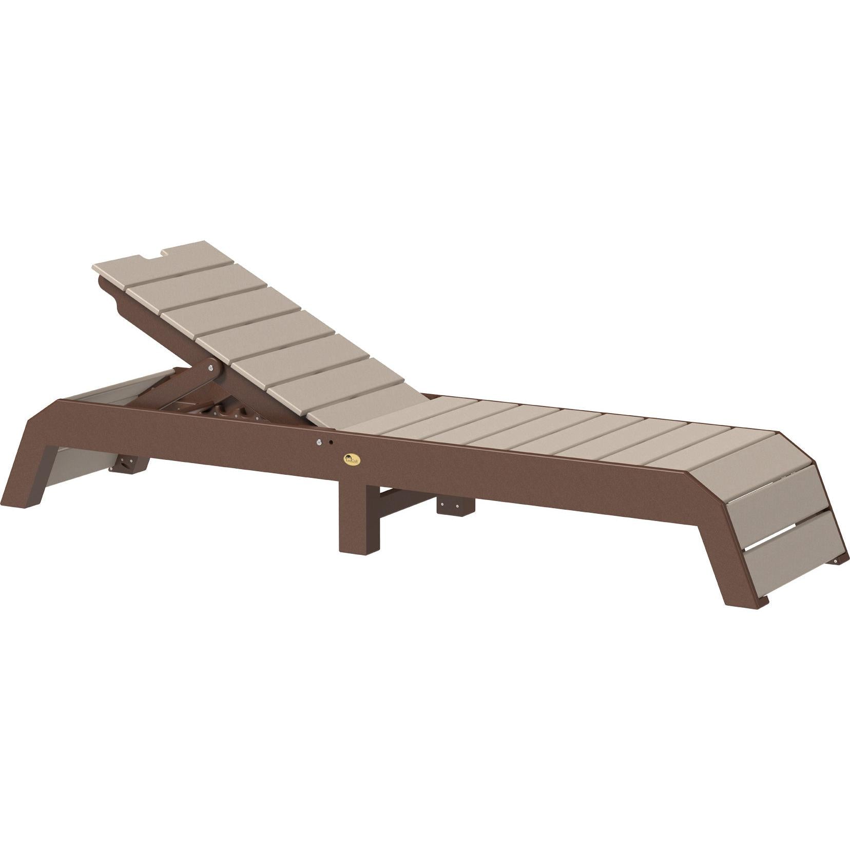 LCUCLWWCBR-LuxCraft-Urban Chaise Lounge-Weatherwood Chestnut Brown-Pangaea Patio