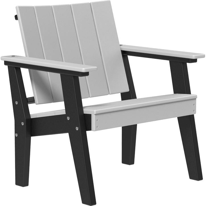 LCUCCDGB-LuxCraft-Urban Chat Chair-Dove Gray Black-Pangaea Patio