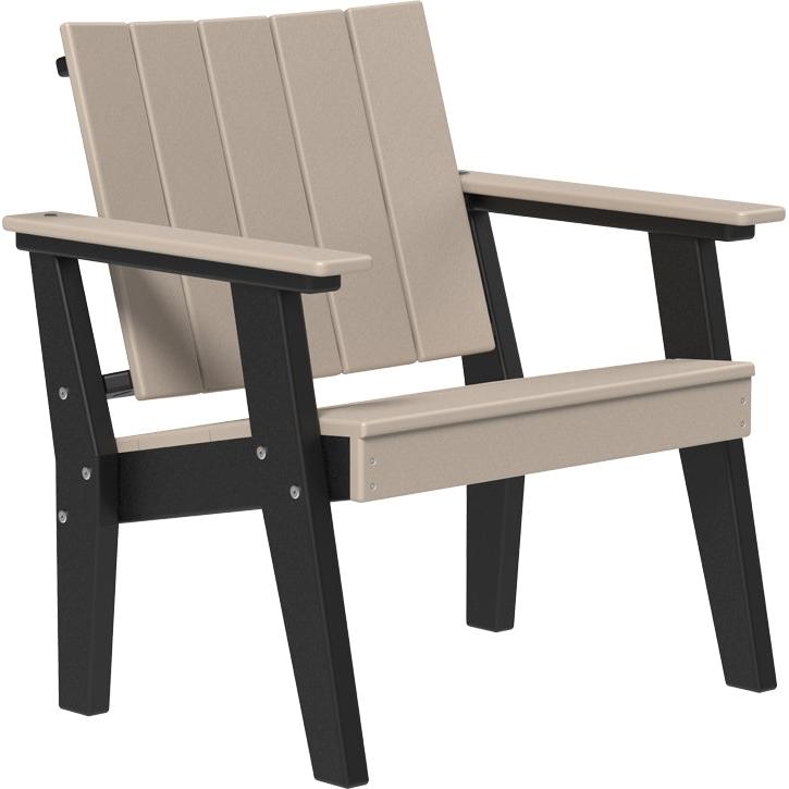 LCUCCWWB-LuxCraft-Urban Chat Chair-Weatherwood Black-Pangaea Patio