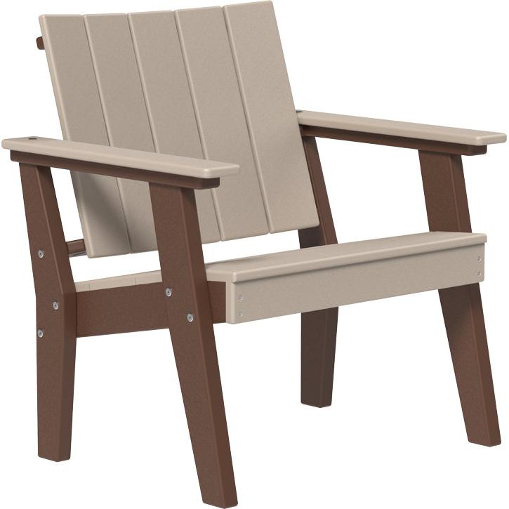 LCUCCWWCBR-LuxCraft-Urban Chat Chair-Weatherwood Chestnut Brown-Pangaea Patio