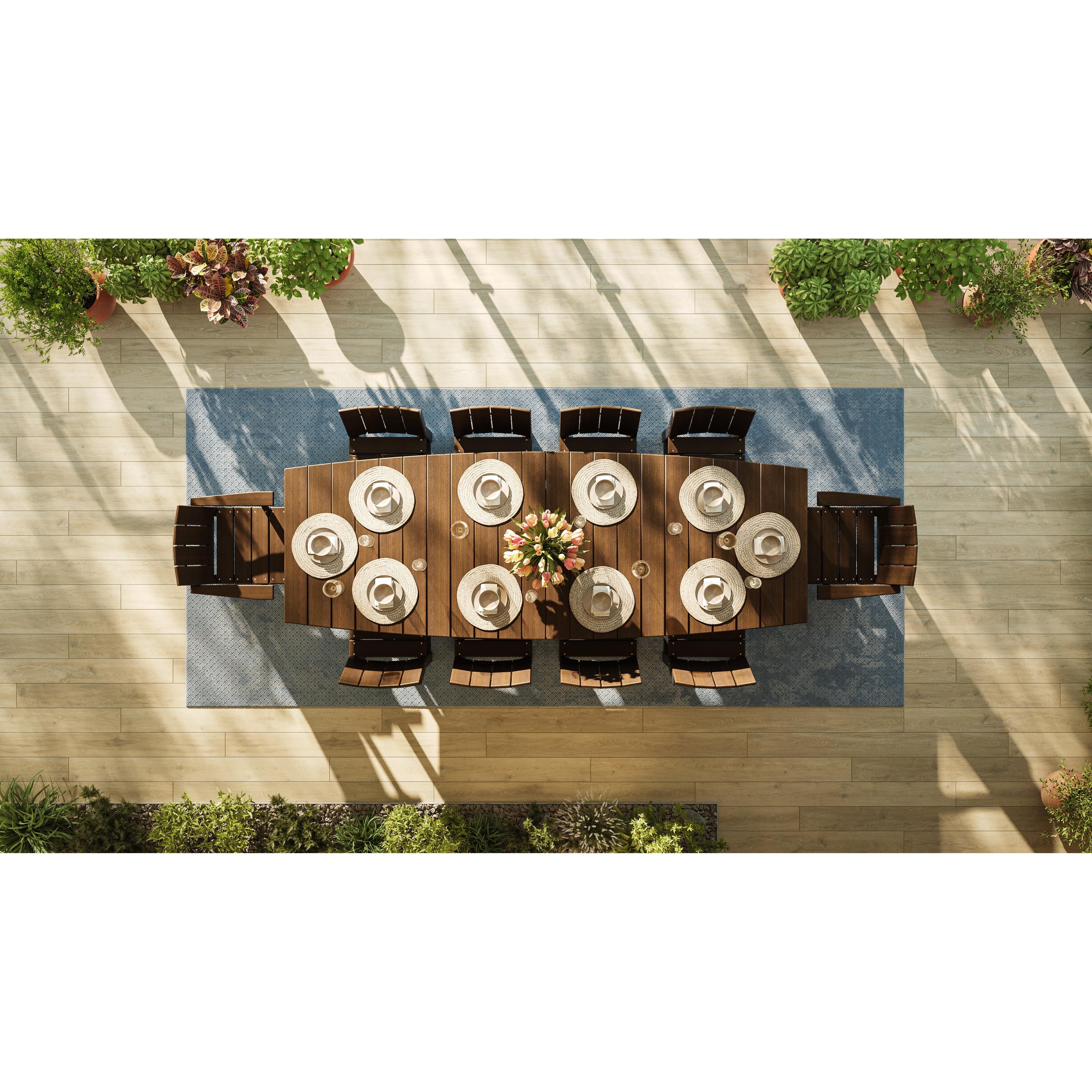 -LuxCraft-Urban Oval Dining Table (48" x 120")-Pangaea Patio