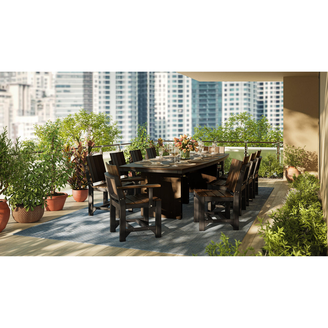 -LuxCraft-Urban Oval Dining Table (48" x 120")-Pangaea Patio