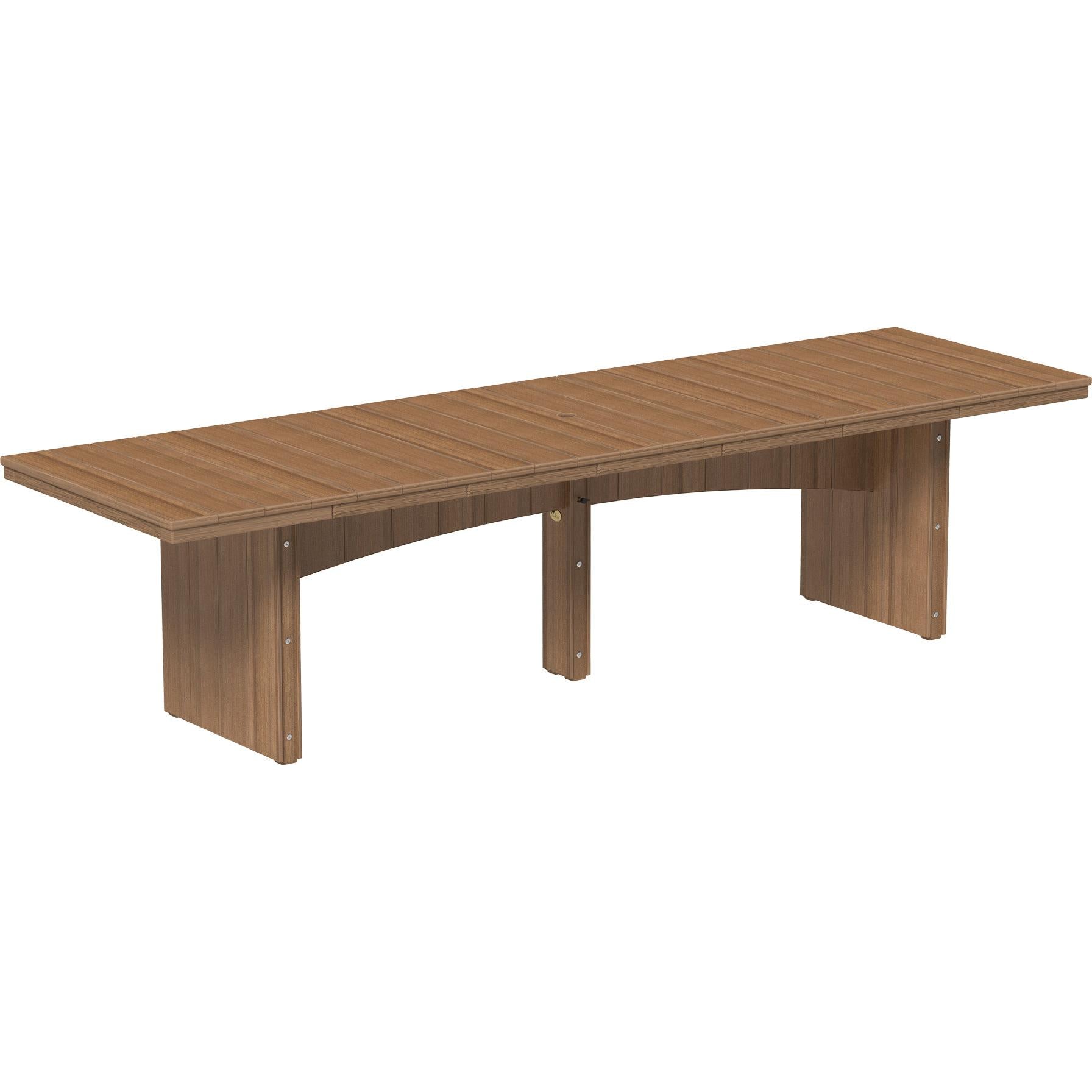 LCUDT310RDWWCBR-LuxCraft-Urban Rectangular Dining Table (36" x 120")-Dining-Weatherwood Chestnut Brown-Pangaea Patio