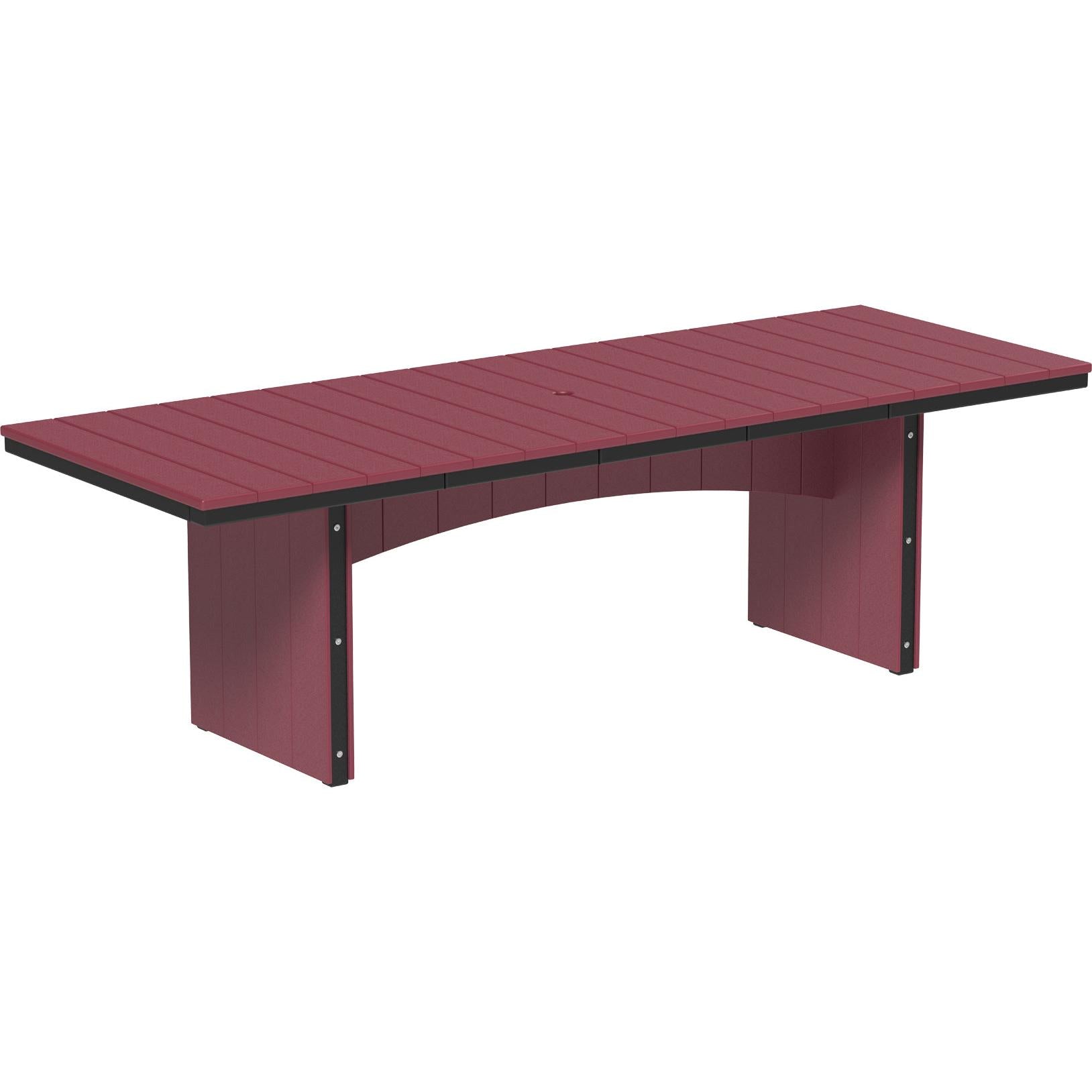 LCUDT38RDCB-LuxCraft-Urban Rectangular Dining Table (36" x 96")-Dining-Cedar Black-Pangaea Patio
