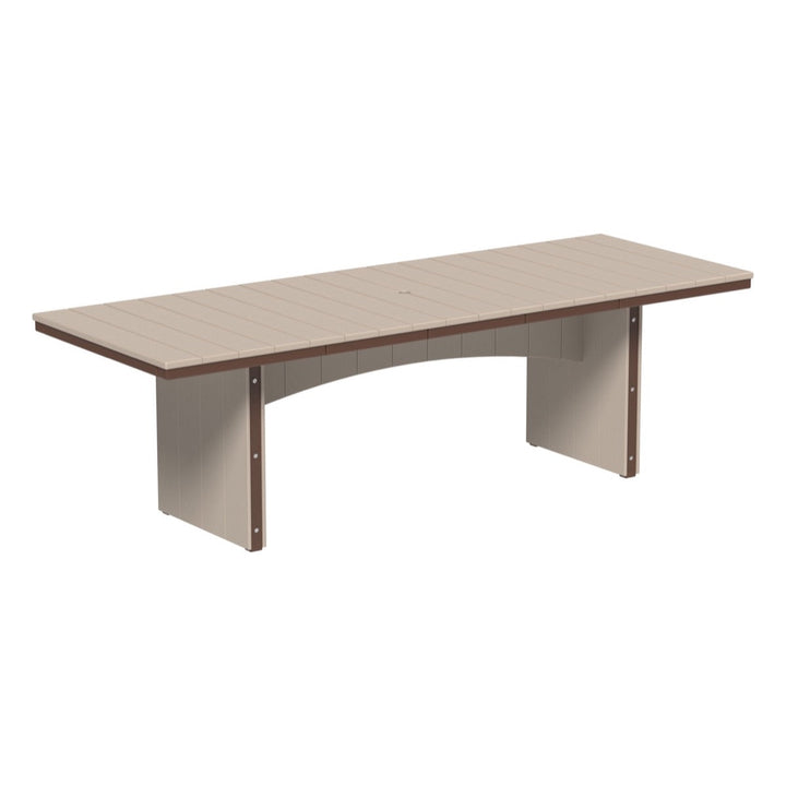 LCUDT38RDWW-LuxCraft-Urban Rectangular Dining Table (36" x 96")-Dining-Weatherwood-Pangaea Patio