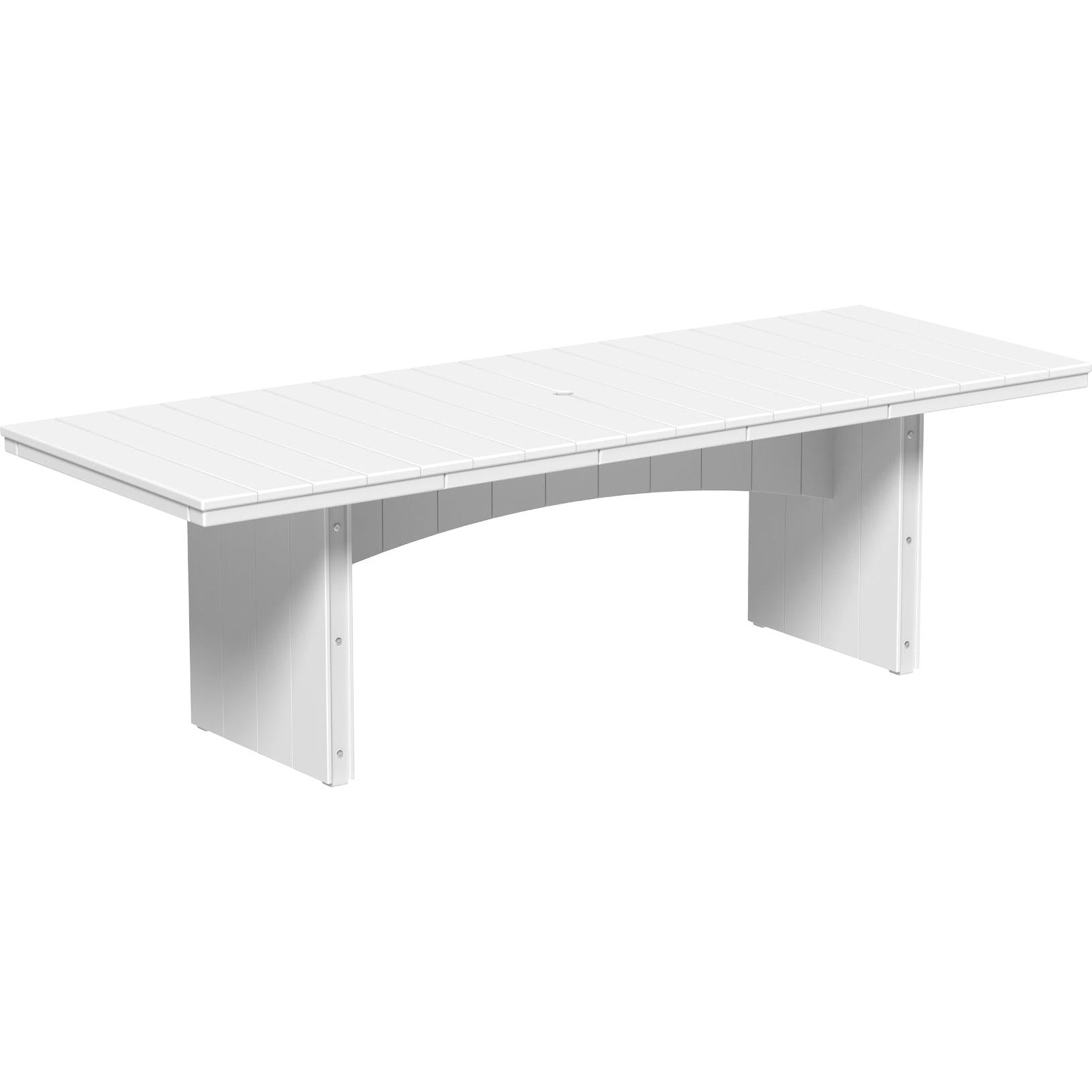 LCUDT38RDWWB-LuxCraft-Urban Rectangular Dining Table (36" x 96")-Dining-Weatherwood Black-Pangaea Patio