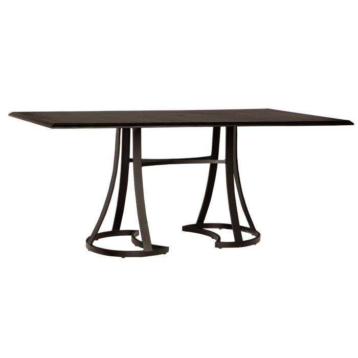 42" x 84" Solid Cast Mainstreet Rectangular Counter Height Umbrella Table