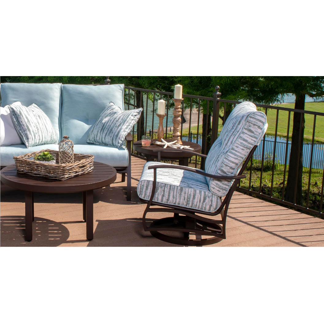 -Mallin-Albany Swivel Rocking Lounge Chair-Pangaea Patio-Lifestyle Image