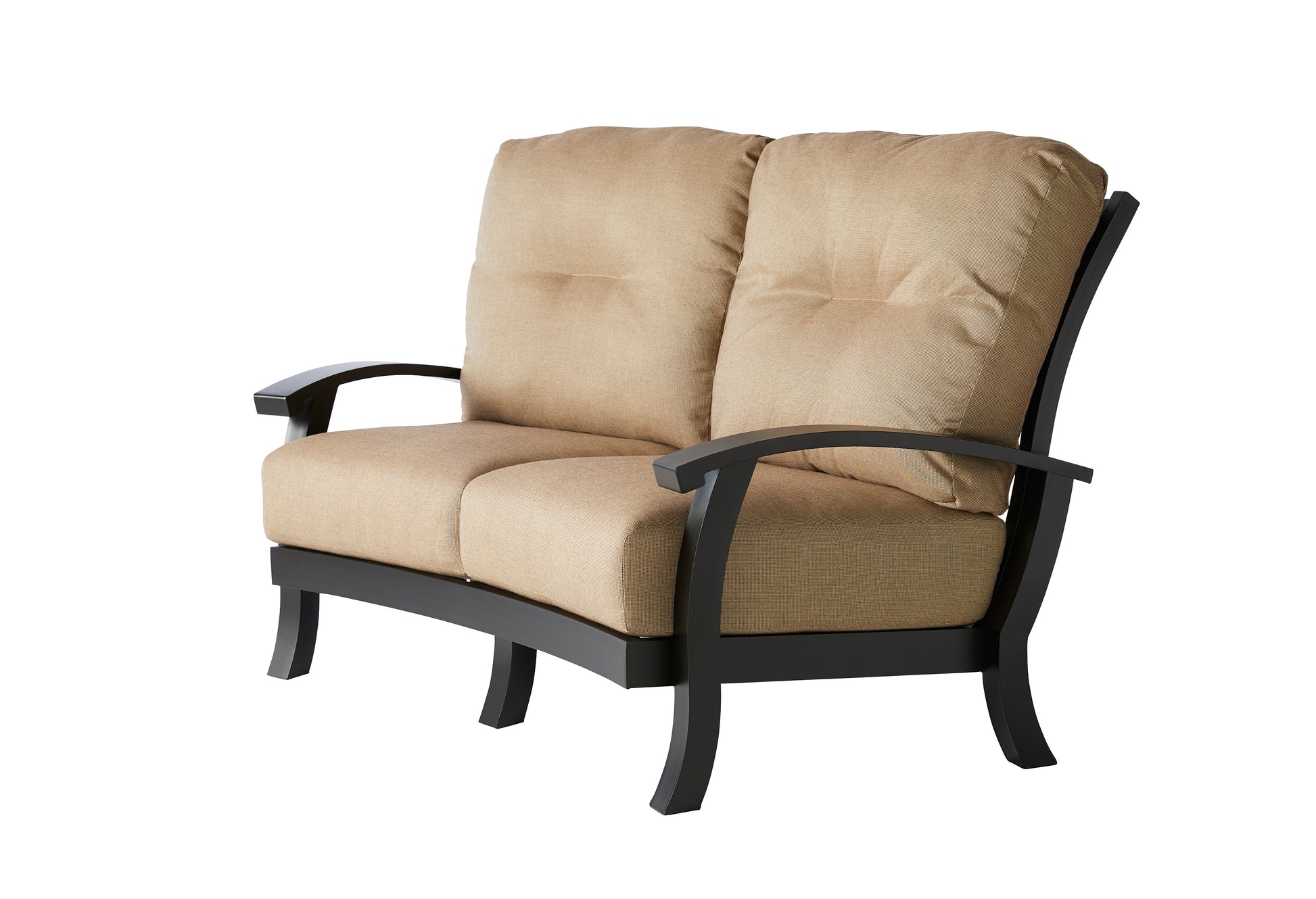 MGT-492-Mallin-Georgetown Cushion Crescent Loveseat-Pangaea Patio