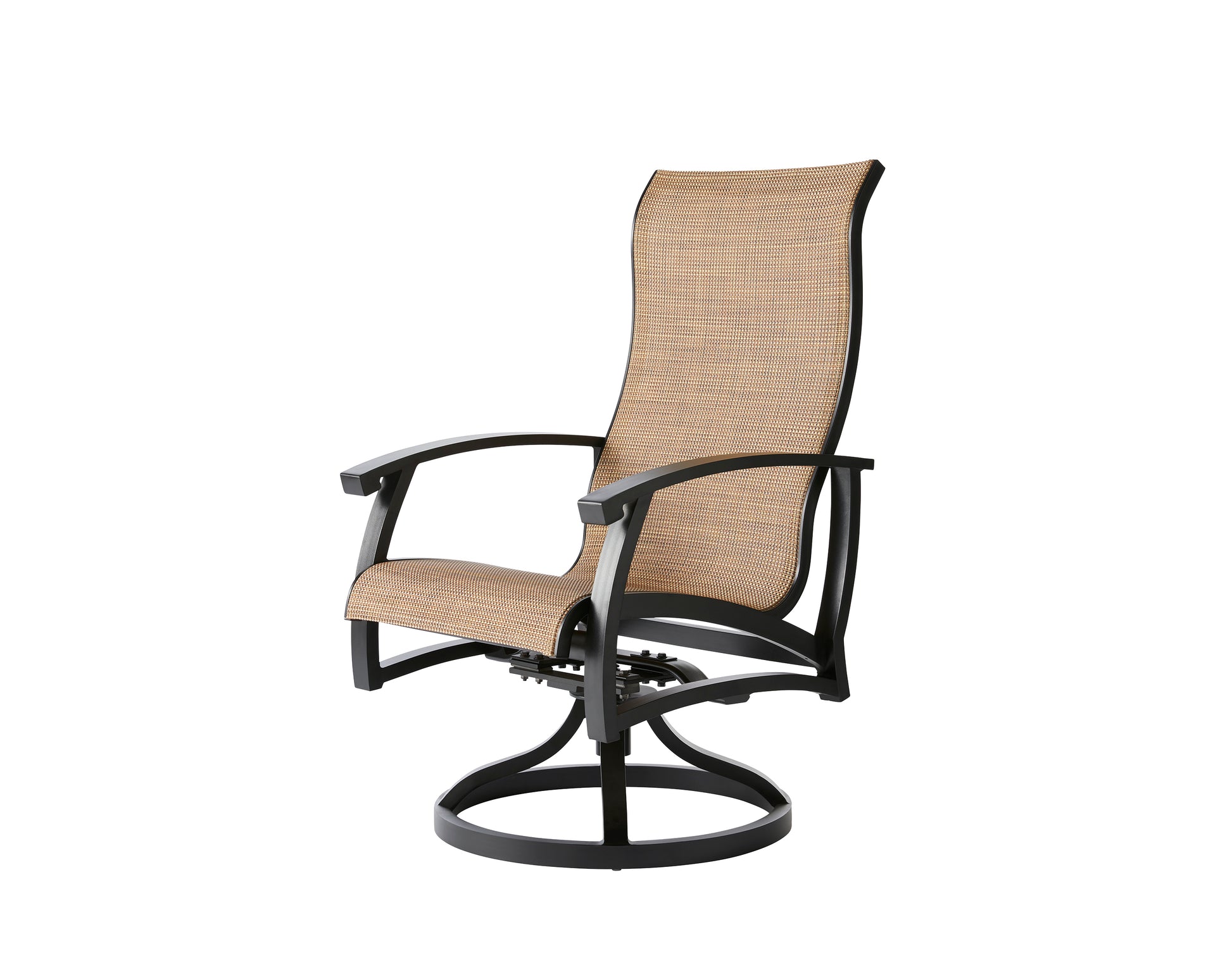 MGT-163-Mallin-Georgetown Sling Swivel Rocking Dining Arm Chair-Pangaea Patio