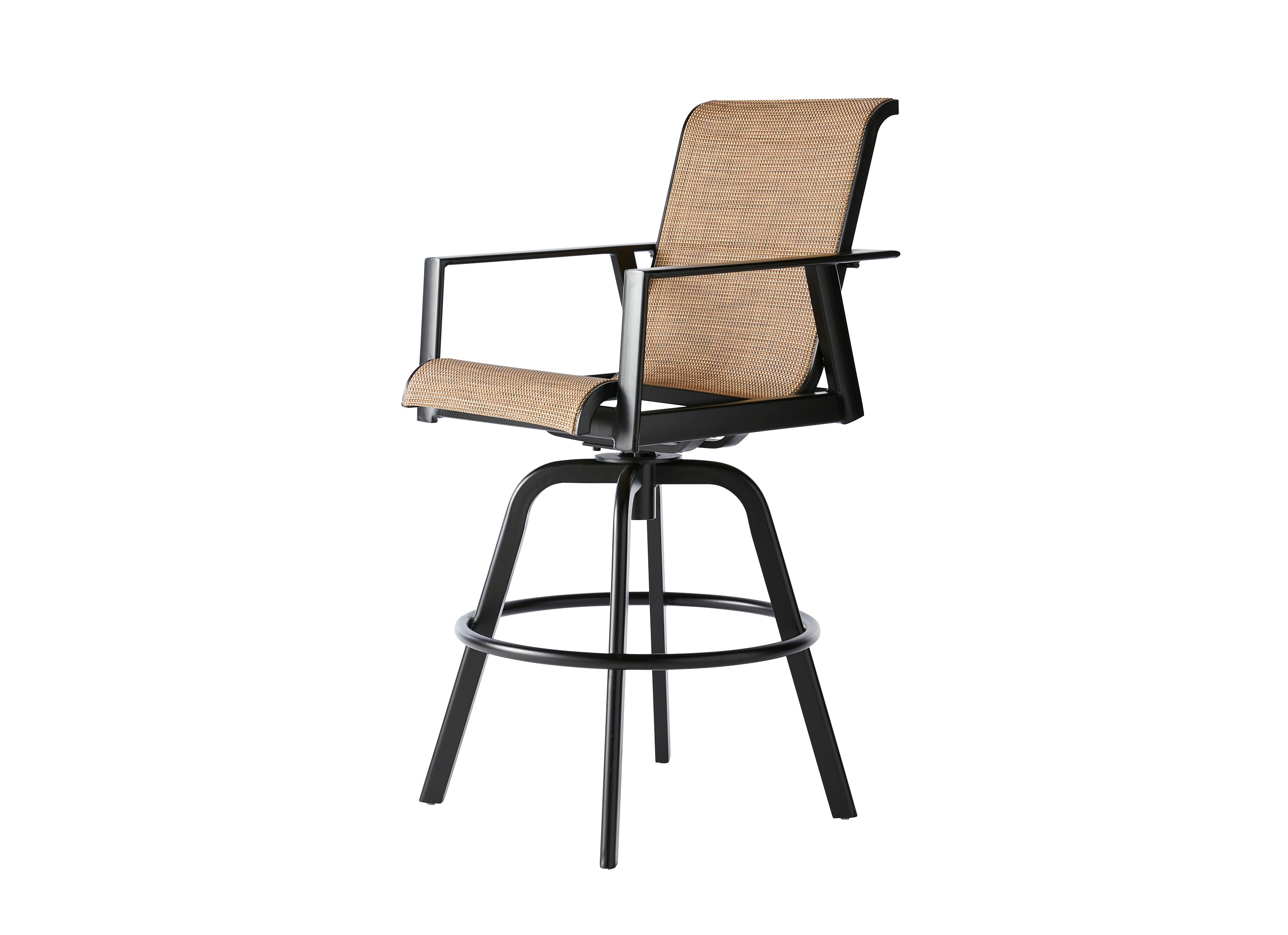 MMS-002-Mallin-M Series Sling Swivel Bar Stool-Pangaea Patio