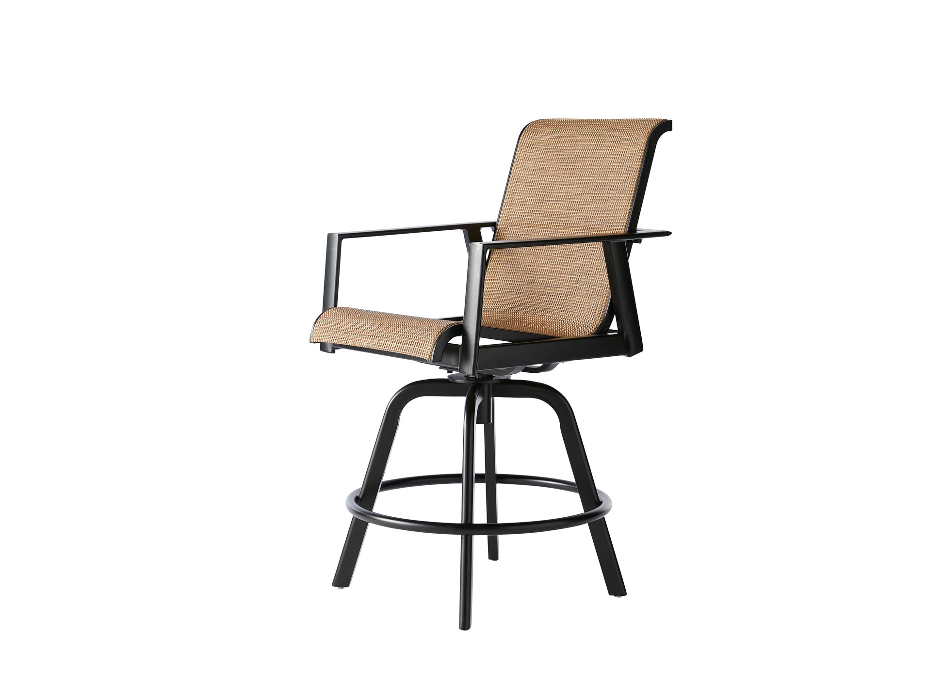 MMS-002S-Mallin-M Series Sling Swivel Counter Stool-Pangaea Patio