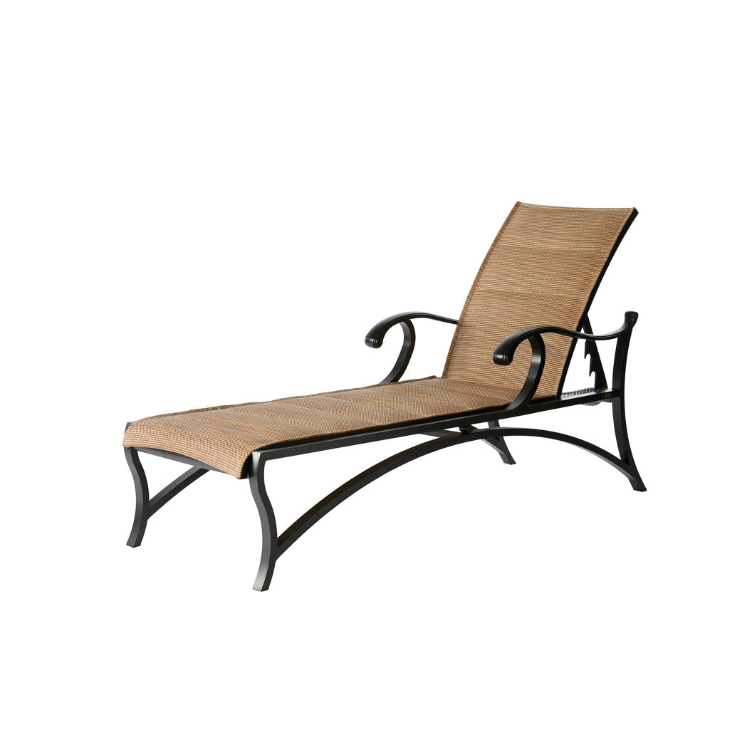 MVO-317-Mallin-Volare Padded Sling Adjustable Chaise Lounge-Pangaea Patio