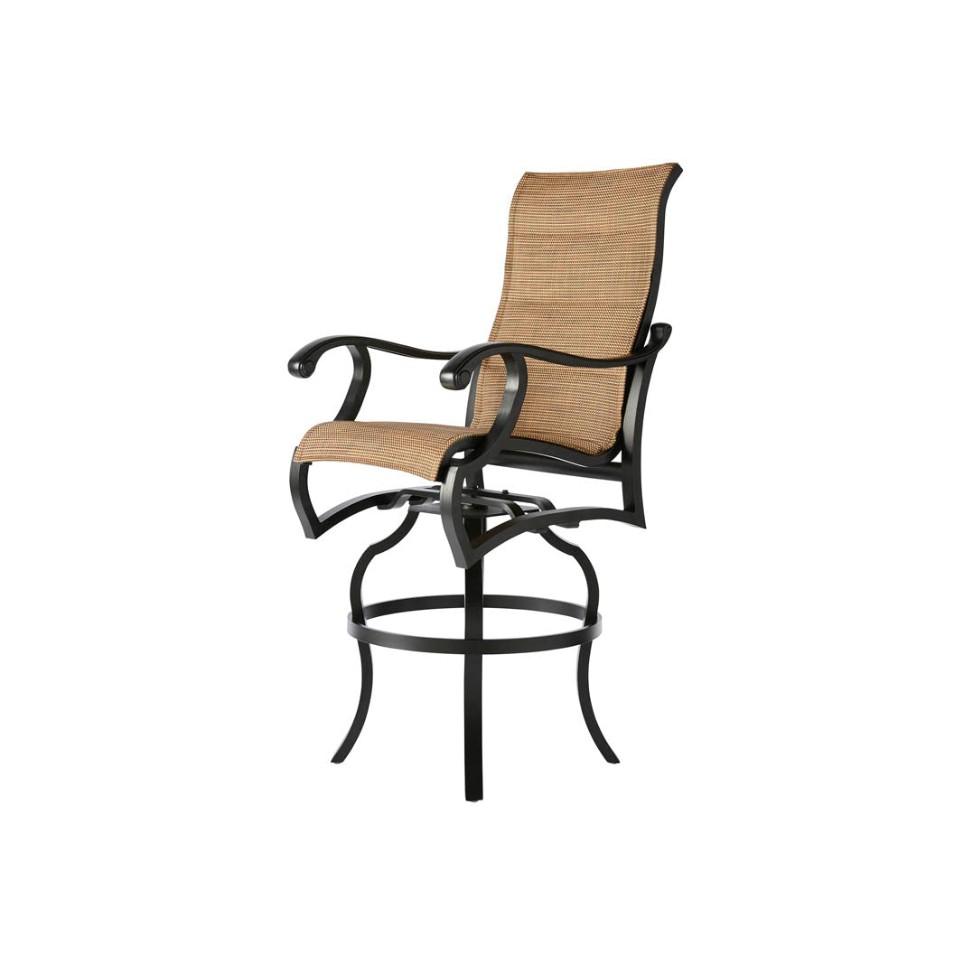 MVO-370-Mallin-Volare Padded Sling Swivel Bar Stool-Pangaea Patio