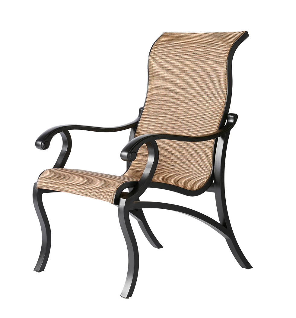 MVO-120-Mallin-Volare Sling Dining Arm Chair-Pangaea Patio