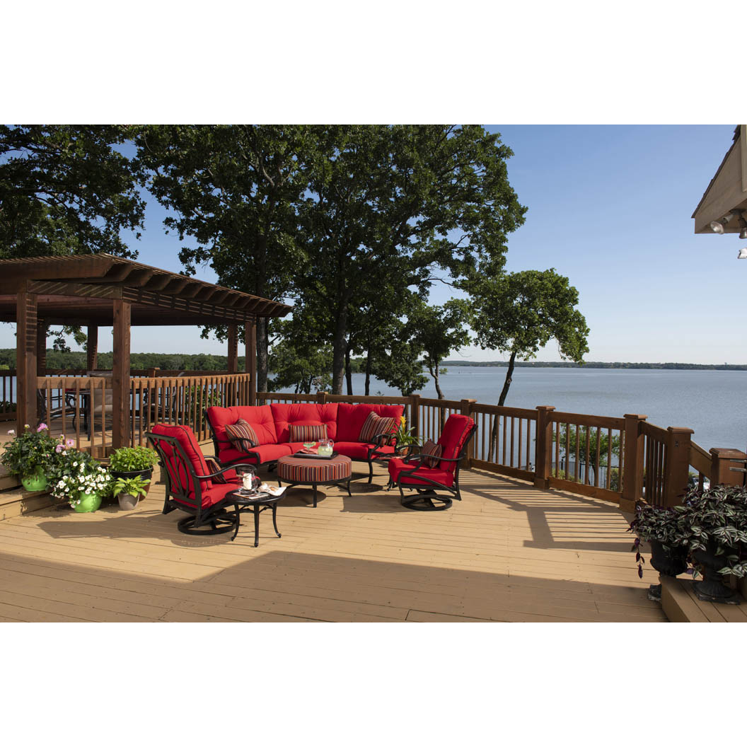 -Mallin-Volare Swivel Rocking Lounge Chair-Pangaea Patio