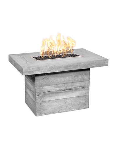 The Outdoor Plus Alberta Fire Table Wood Grain Concrete - ivory