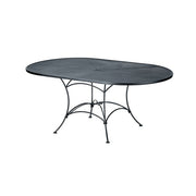 42" x 72" Iron Oval Dining Umbrella Table