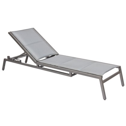 Palm Coast Padded Sling Adjustable Chaise Lounge - Stacking