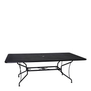 60" x 84" Iron Rectangular Dining Umbrella Table