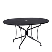 42" x 54" Iron Oval Dining Umbrella Table 8-Spoke