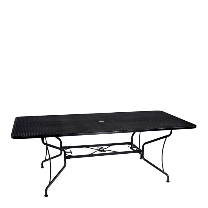 42" x 84" Iron Rectangular Dining Umbrella Table 8-Spoke