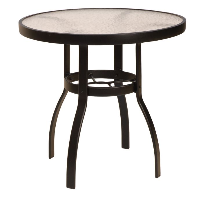 30" Deluxe Obscure Glass Round Dining Table