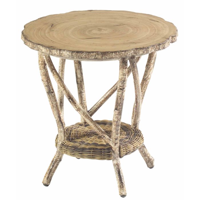 River Run Side Table With Faux Birch Top