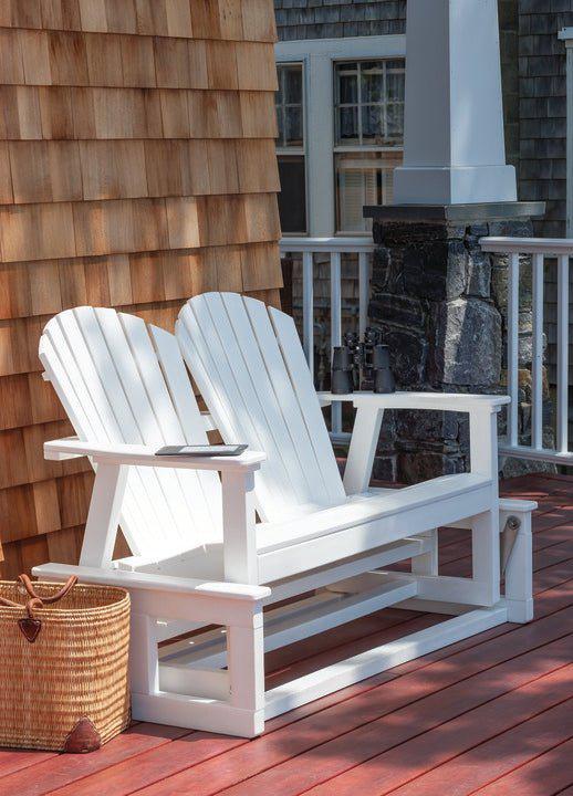 SC016-Seaside Casual-Adirondack Shellback Glider-Pangaea Patio