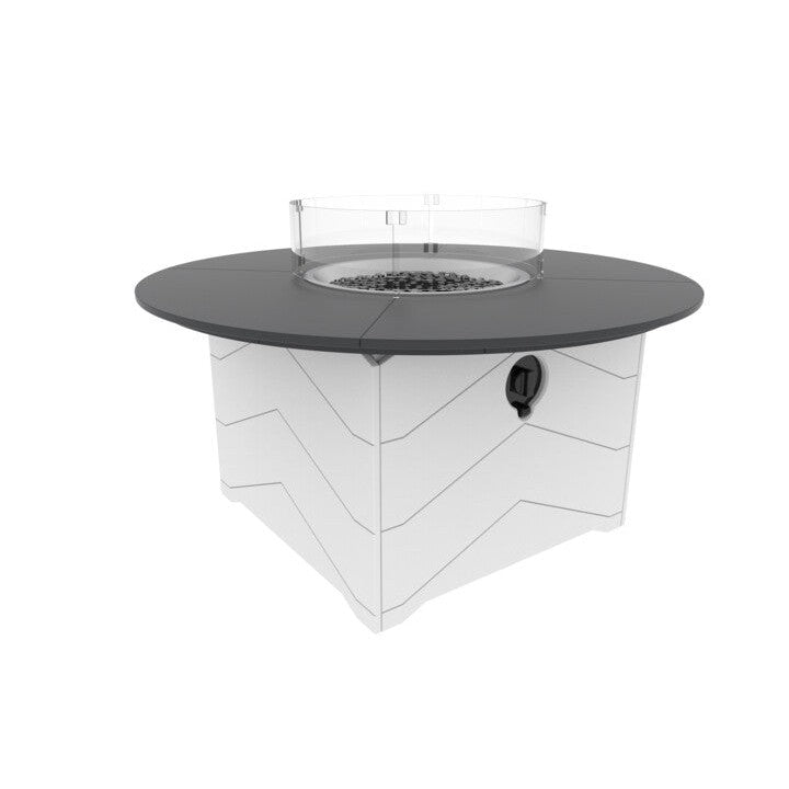 SC901-Seaside Casual-Aura 50" Round Fire Table-Pangaea Patio