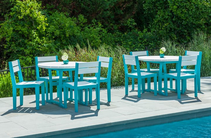 -Seaside Casual-Coastline Cafe Round Dining Table-Pangaea Patio