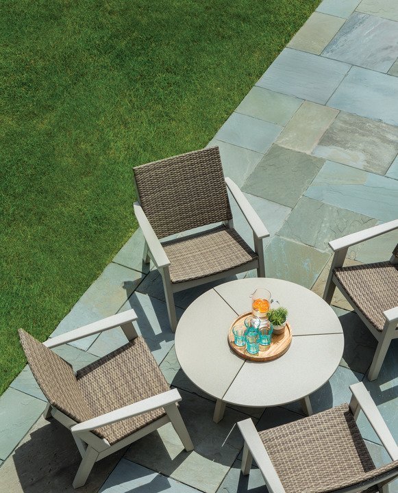 SC144-Seaside Casual-Dex Round Chat Table-Pangaea Patio