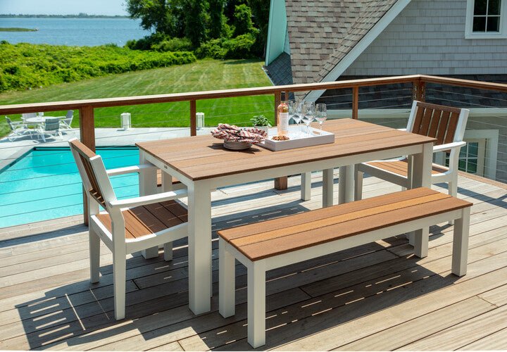 -Seaside Casual-Greenwich 60" Dining Bench Slatted-Pangaea Patio