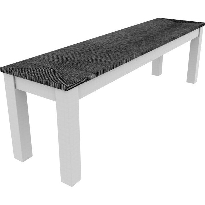 SC603W-Seaside Casual-Greenwich 60" Dining Bench Woven-Pangaea Patio