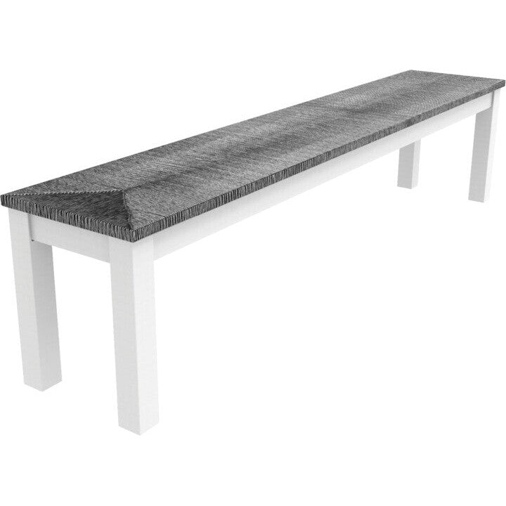 SC611W-Seaside Casual-Greenwich 80" Dining Bench Woven-Pangaea Patio