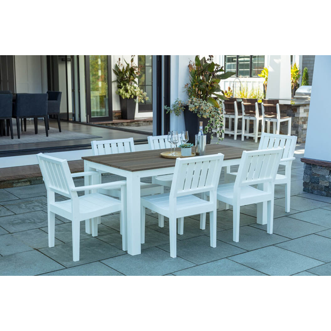 SC602S-Seaside Casual-Greenwich Dining Arm Chair Slatted-Pangaea Patio