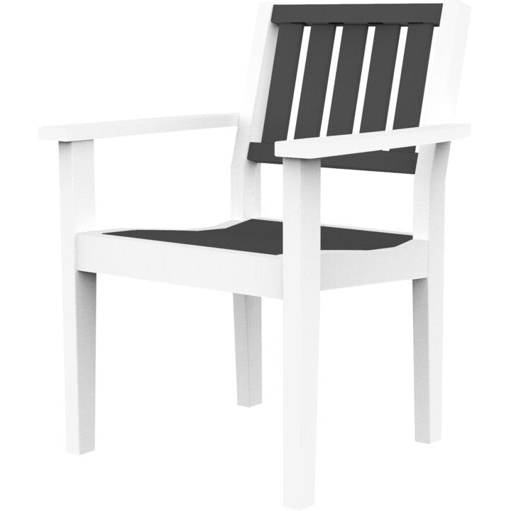 SC602S-Seaside Casual-Greenwich Dining Arm Chair Slatted-Pangaea Patio