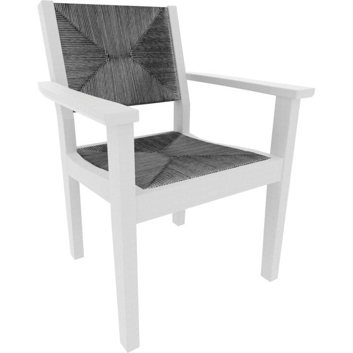 SC602W-Seaside Casual-Greenwich Dining Arm Chair Woven-Pangaea Patio