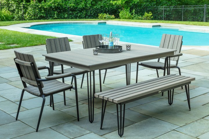 SC414-Seaside Casual-Hip Long Dining Table-Pangaea Patio