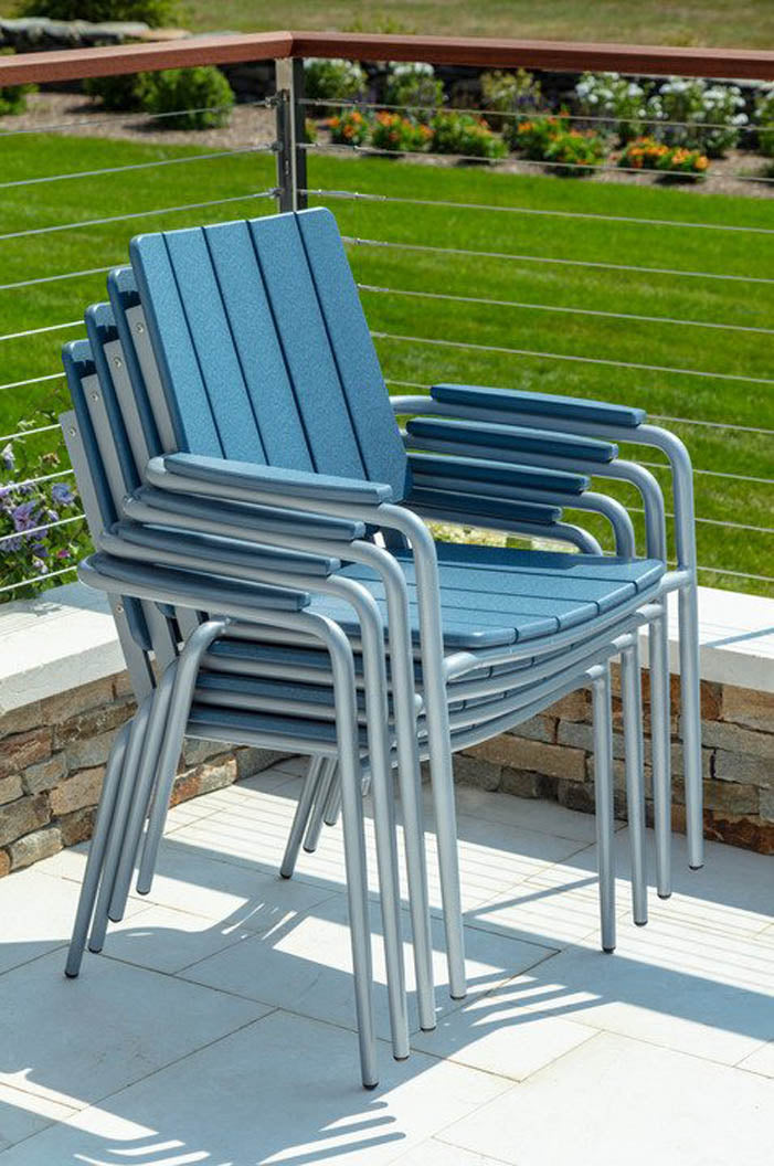 SC410-Seaside Casual-Hip Stackable Dining Arm Chair-Pangaea Patio