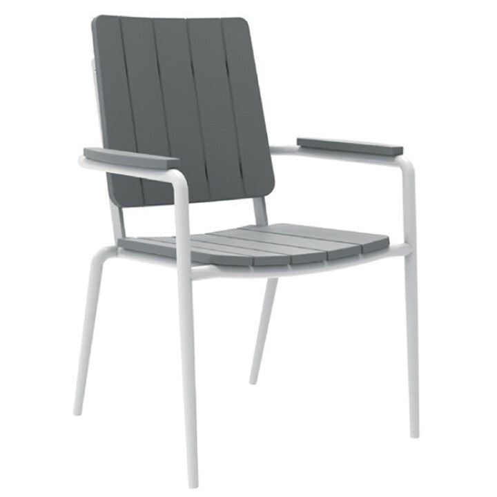 SC410-Seaside Casual-Hip Stackable Dining Arm Chair-Pangaea Patio